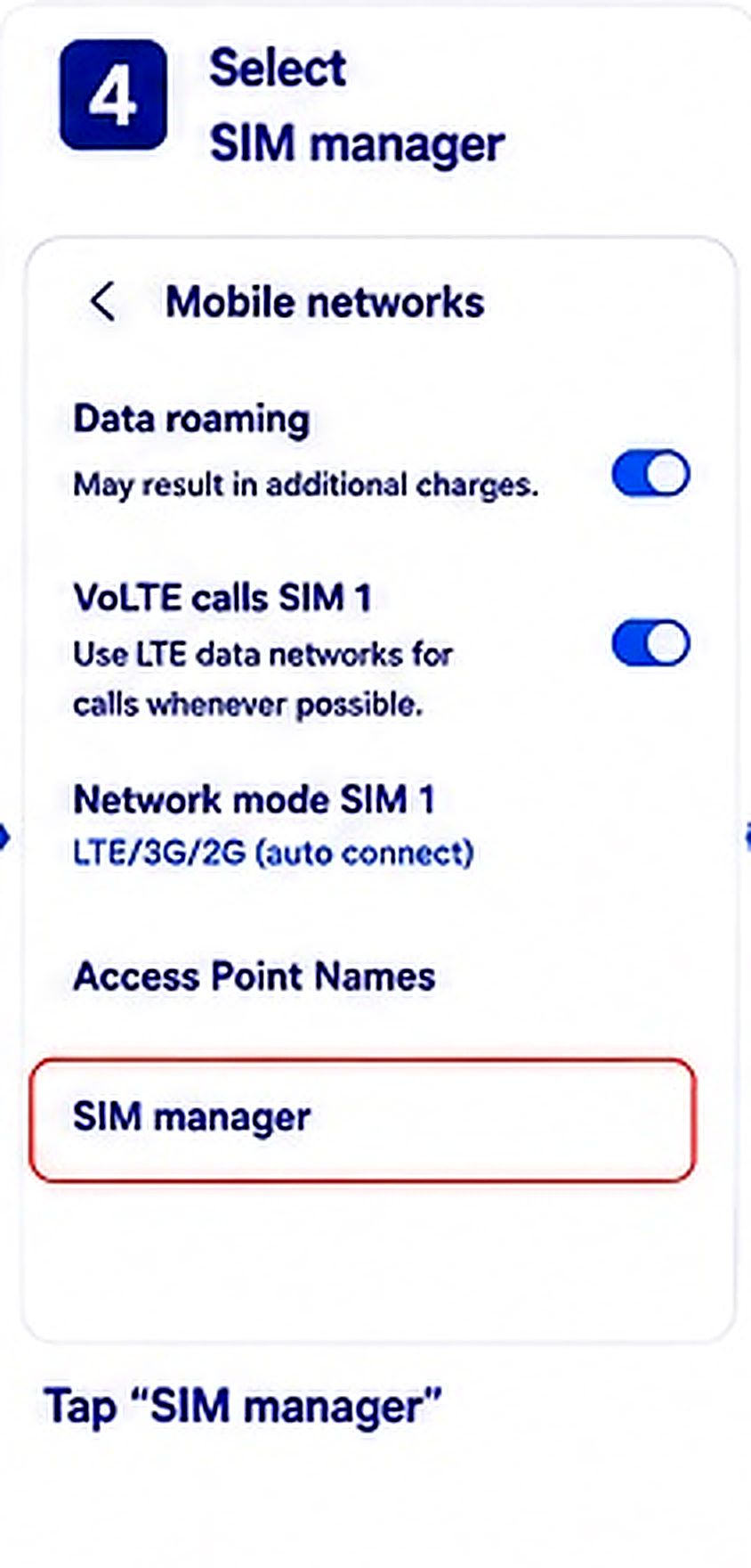 AndroidのeSIM設定手順4