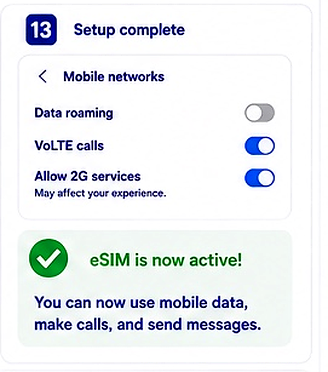 AndroidのeSIM設定手順13