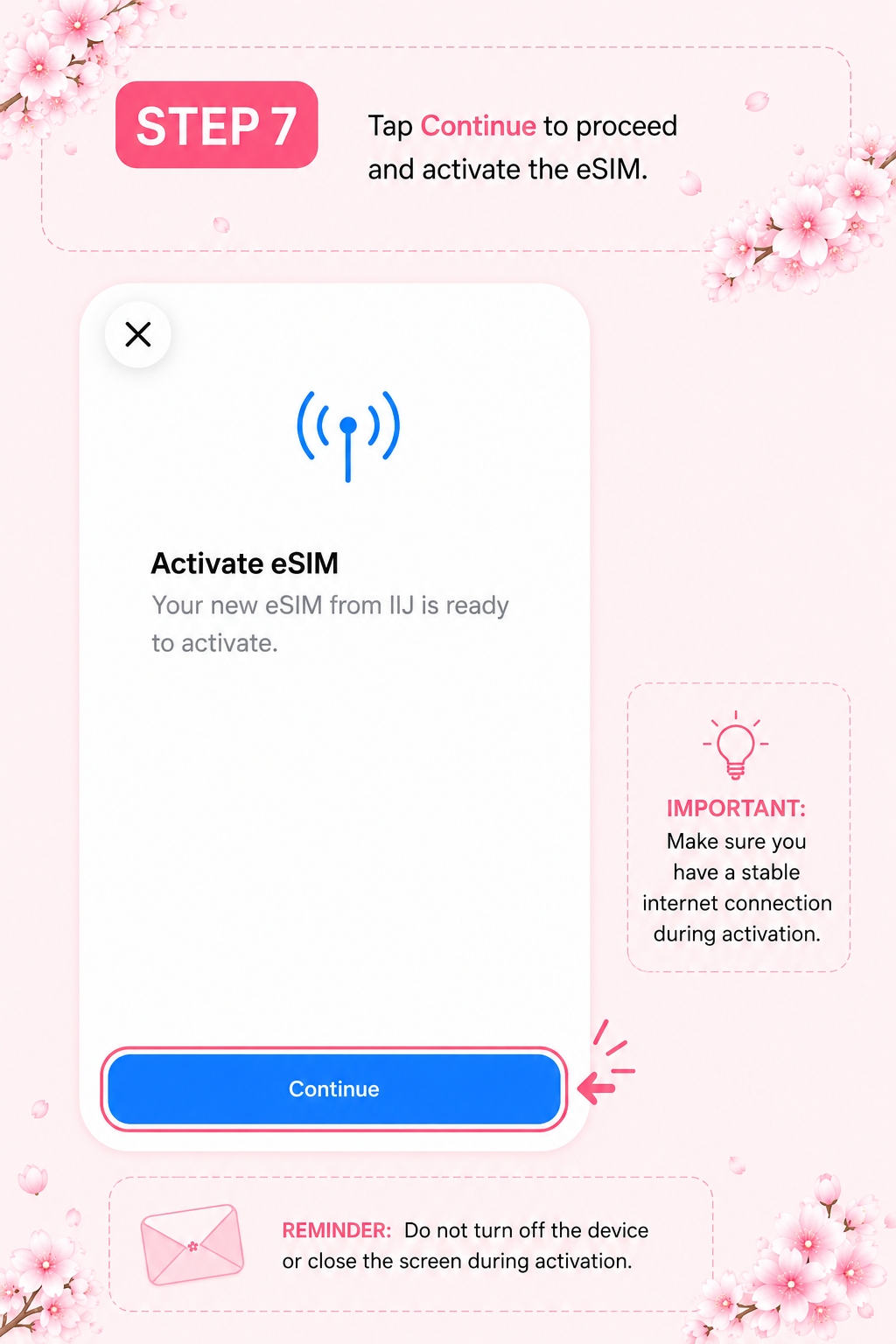 iPhoneでeSIMを有効化する手順